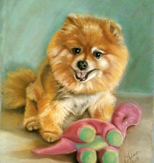 Pastel Dog Portrait