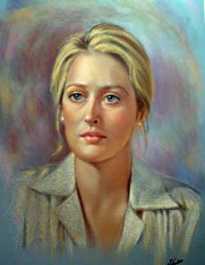 Pastel Portrait of Woman